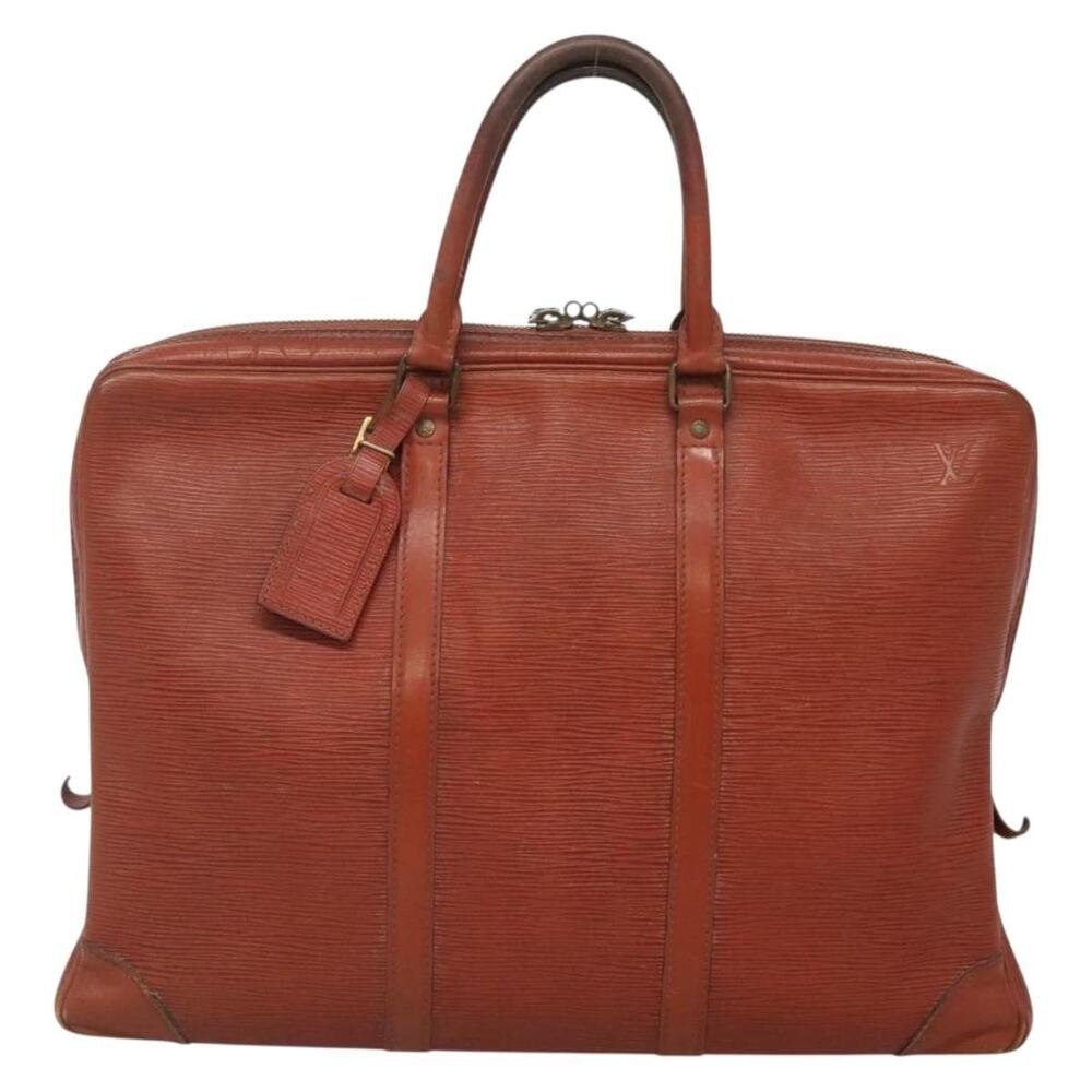 Louis Vuitton Epi Porte Documents Voyage Business Bag Brown